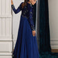 Kismet Persian Blue Kalidaar | Velvet | FARAH TALIB AZIZ