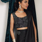 Reem Teal Lehnga Choli | Velvet | FARAH TALIB AZIZ