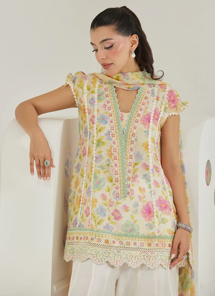 Runa Short Shirt And Dupatta | Tara Eid'26 | FARAH TALIB AZIZ
