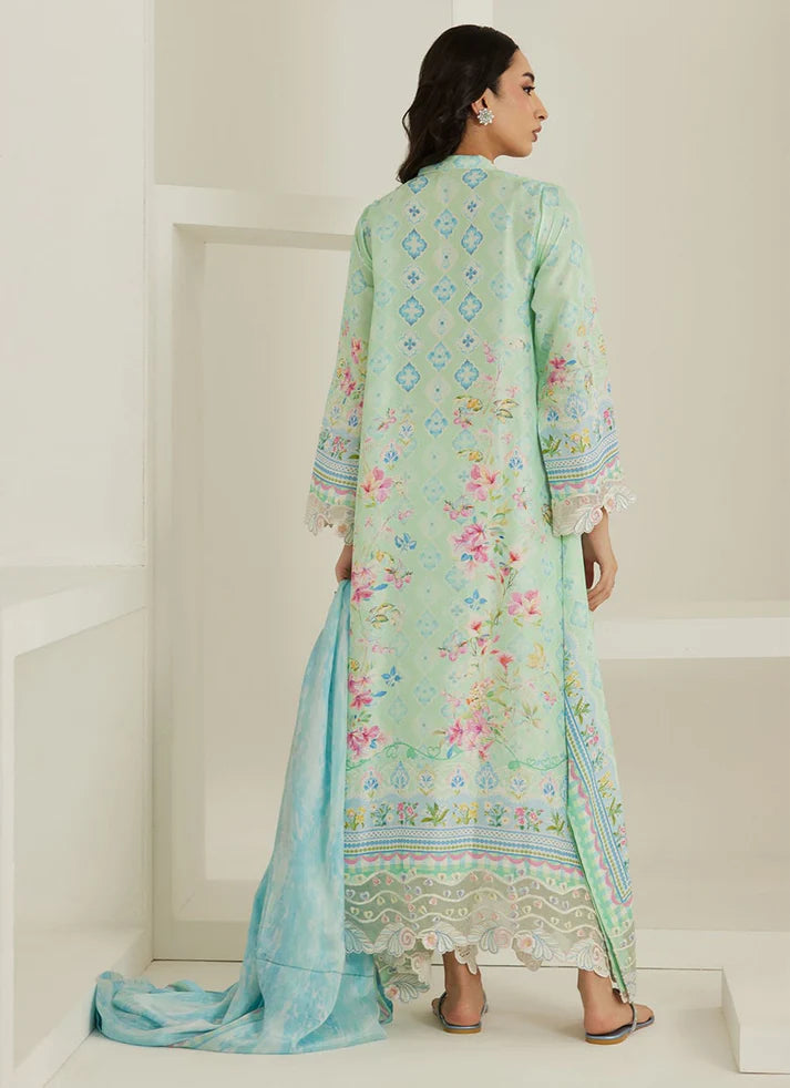 Runa Aqua Kaftan And Dupatta | Tara Eid'26 | FARAH TALIB AZIZ