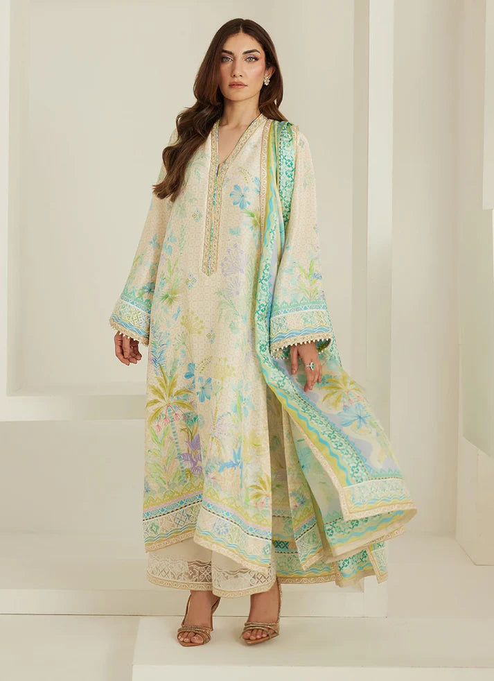 Palm Ivory Shirt And Dupatta | Tara Eid'26 | FARAH TALIB AZIZ