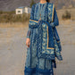 Crimson Luxury Lawn 2024 | Sarfaraz | Dancing Paisleys – Cobalt