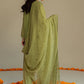 FLORET FRINGE-3PC CHIKAN KARI LAWN SUIT