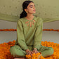 FLORET FRINGE-3PC CHIKAN KARI LAWN SUIT
