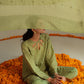 FLORET FRINGE-3PC CHIKAN KARI LAWN SUIT