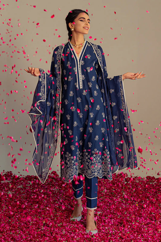 MOON STONE-3PC CHIKAN KARI LAWN SUIT