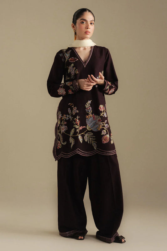 BERRY-3A | Coco Winter Unstitched’25 | Zara Shahjahan