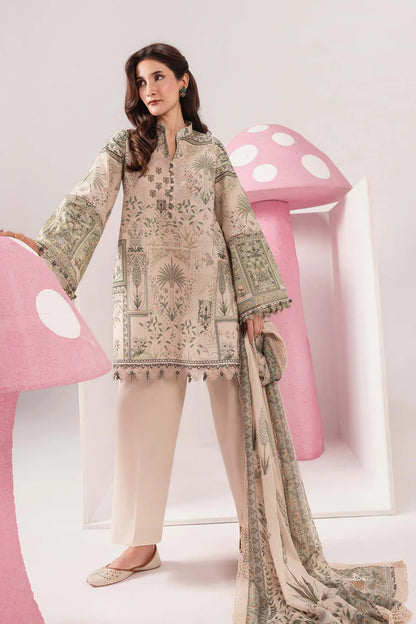 3 Pc Unstitched Embroidered Lawn Suit - MB-CUSV13-11A