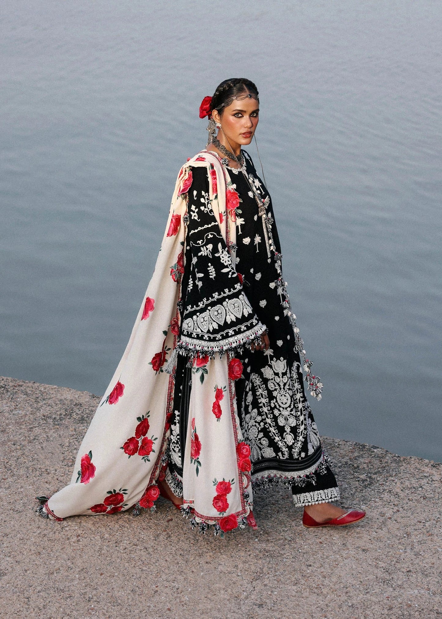 Hussain Rehar Karandi Unstitched '25 - Rose