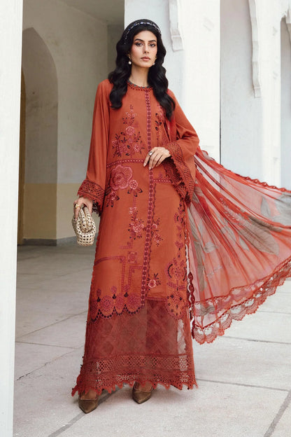 Maria.B M-Prints Unstitched '25 - Embroidered Cambric Suit | MPT-2701-B