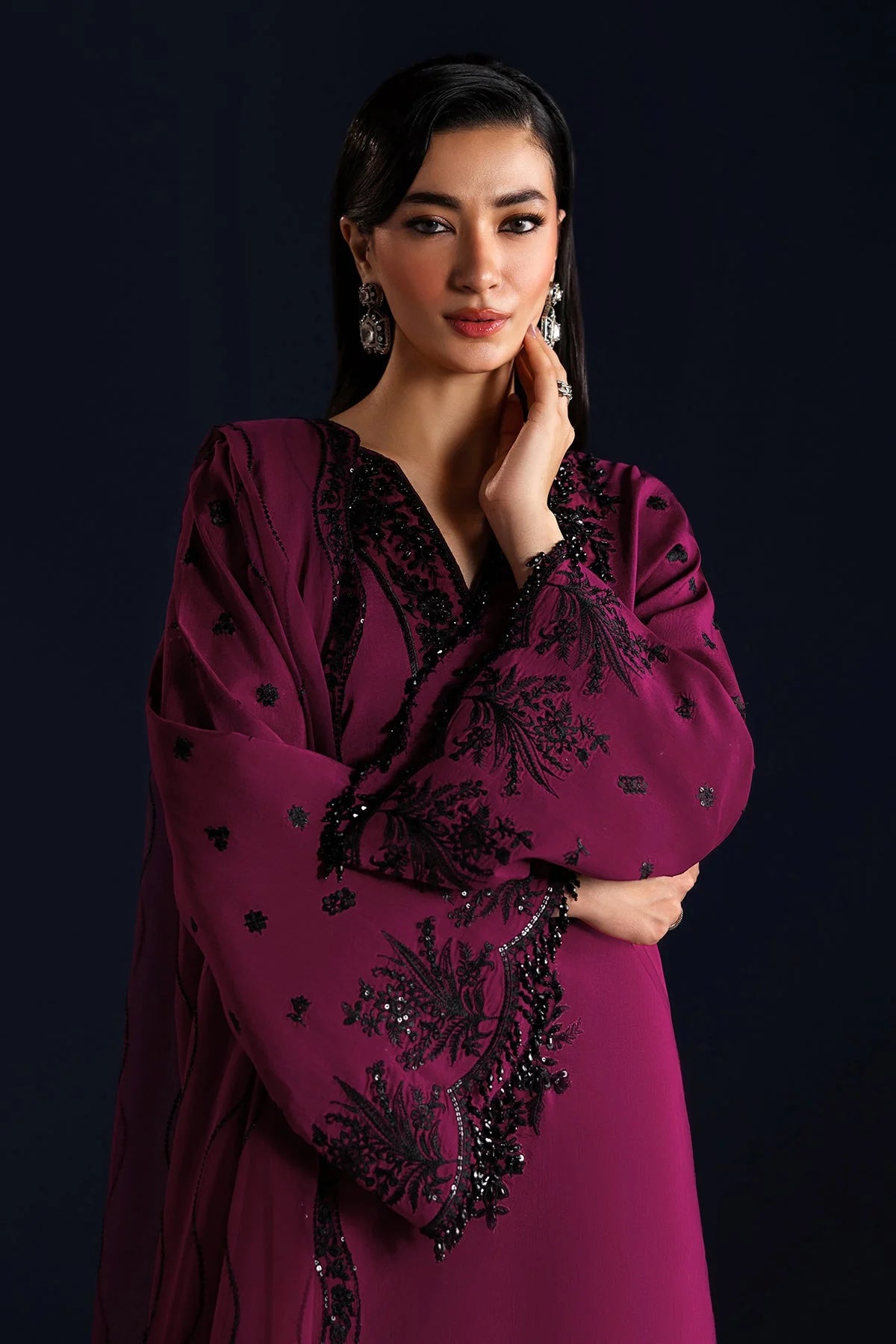 Baroque - Pret Formal | EMBROIDERED RAW SILK PR-1321