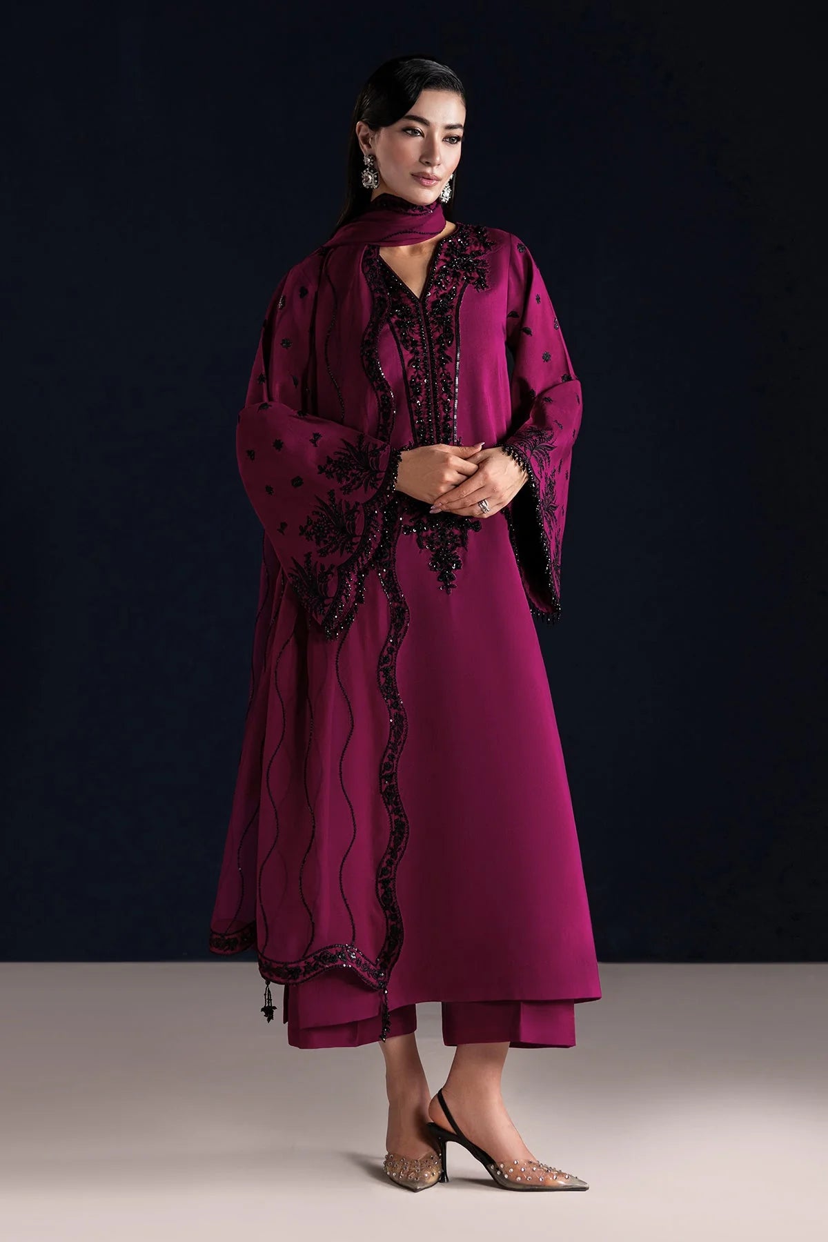 Baroque - Pret Formal | EMBROIDERED RAW SILK PR-1321
