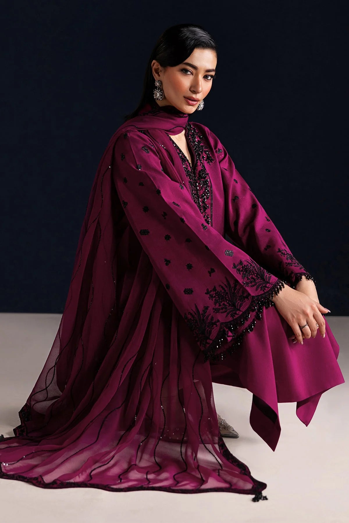 Baroque - Pret Formal | EMBROIDERED RAW SILK PR-1321