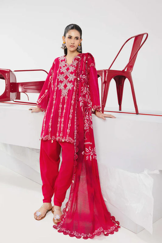 3 Pc Unstitched Embroidered Lawn Suit - MB-CUSV13-14A