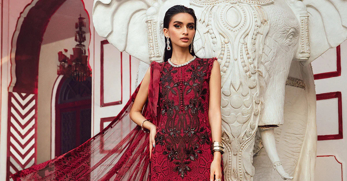 Maria.B M-Prints Unstitched '25 - Embroidered Linen Suit | MPT-2702-A