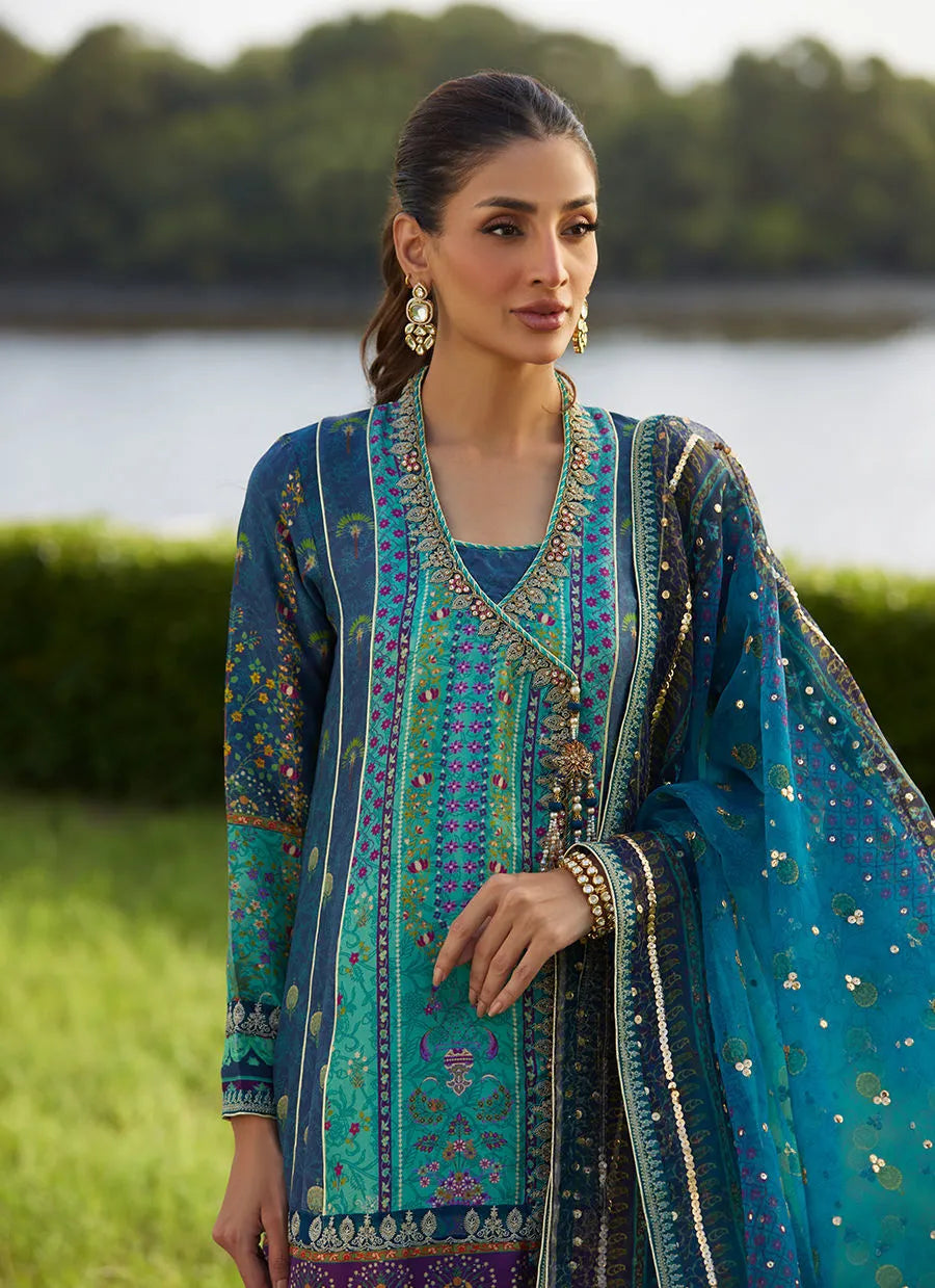 Farah Talib Aziz Mayna Festive Luxe Pret '25 - Azeema Angarkha And Dupatta