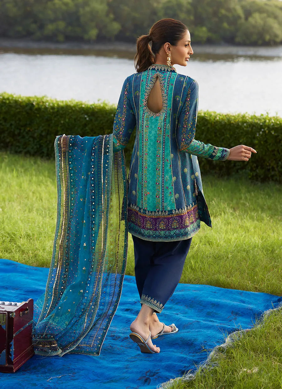 Farah Talib Aziz Mayna Festive Luxe Pret '25 - Azeema Angarkha And Dupatta