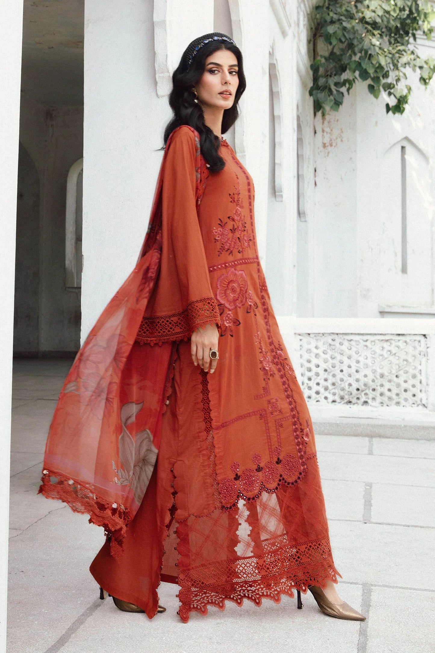 Maria.B M-Prints Unstitched '25 - Embroidered Cambric Suit | MPT-2701-B