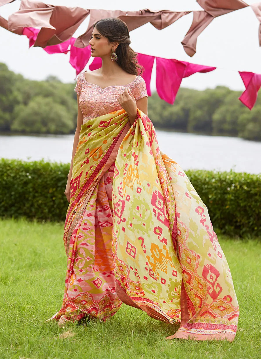 Farah Talib Aziz Mayna Festive Luxe Pret '25 - Rang Saree