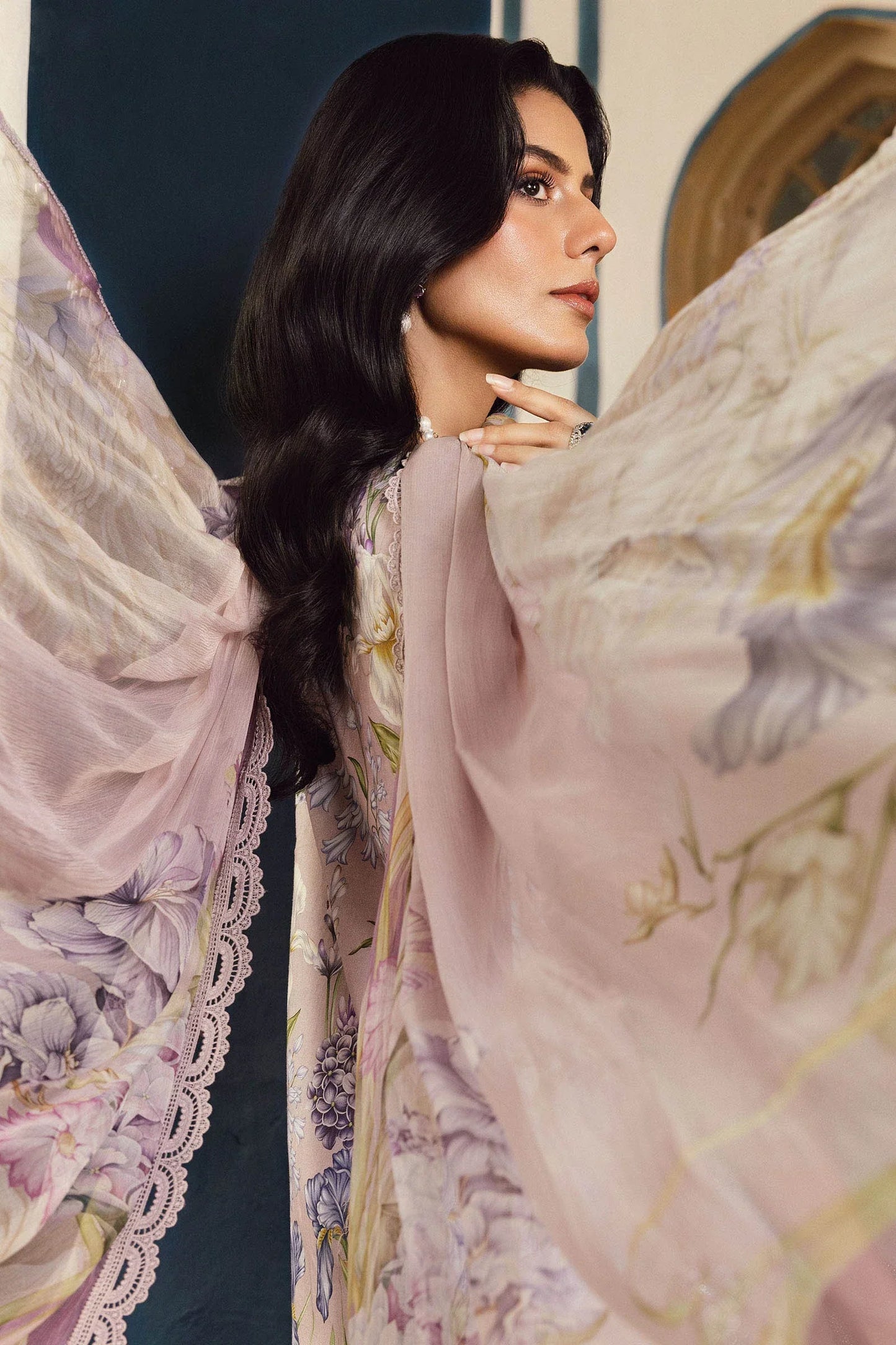 Maria.B M-Prints Unstitched '25 - Embroidered Cambric Suit | MPT-2708-A