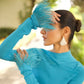 Sadaf Kanwal Personalised '25 - Kiran Malik In Blue Georgette