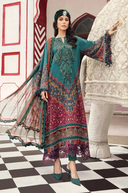 Maria.B M-Prints Unstitched '25 - Embroidered Cambric Suit | MPT-2710-B