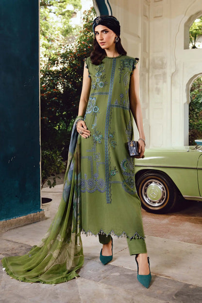 Maria.B M-Prints Unstitched '25 - Embroidered Cambric Suit | MPT-2701-A