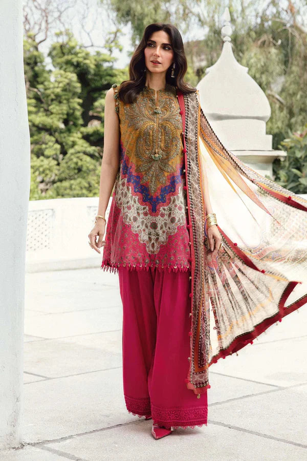 Maria.B M-Prints Unstitched '25 - Embroidered Cambric Suit | MPT-2710-A