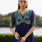 Farah Talib Aziz Mayna Festive Luxe Pret '25 - Zari Navy Kalidaar And Dupatta