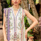 URBANE CHIFFON COLLECTION - CREAM PURPLE SUIT-SET