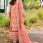 URBANE CHIFFON DUP VOL II 2024 - PEACH PRINTED SUIT-SET