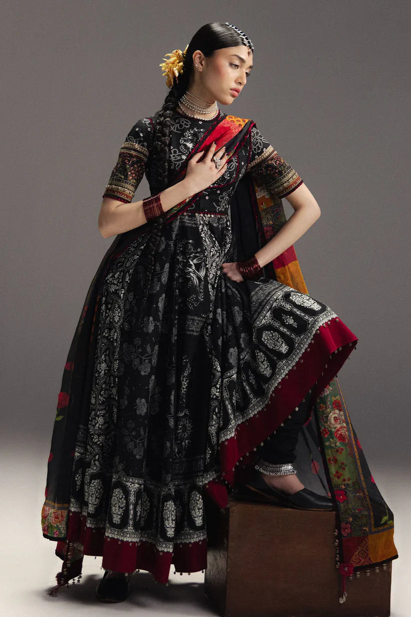 SURKH BAHAR-D1 | Zara Shahjahan Unstitched Anarkali’26