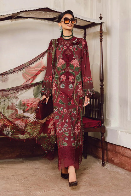 Maria.B M-Prints Unstitched '25 - Embroidered Cambric Suit | MPT-2709-A