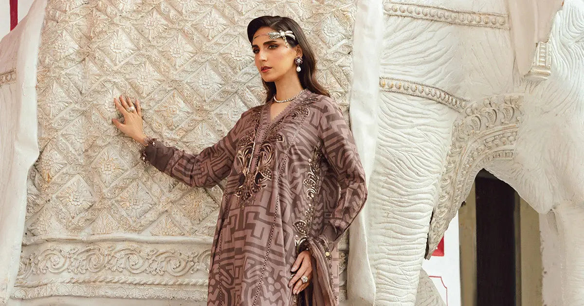 Maria.B M-Prints Unstitched '25 - Embroidered Cambric Suit | MPT-2703-B