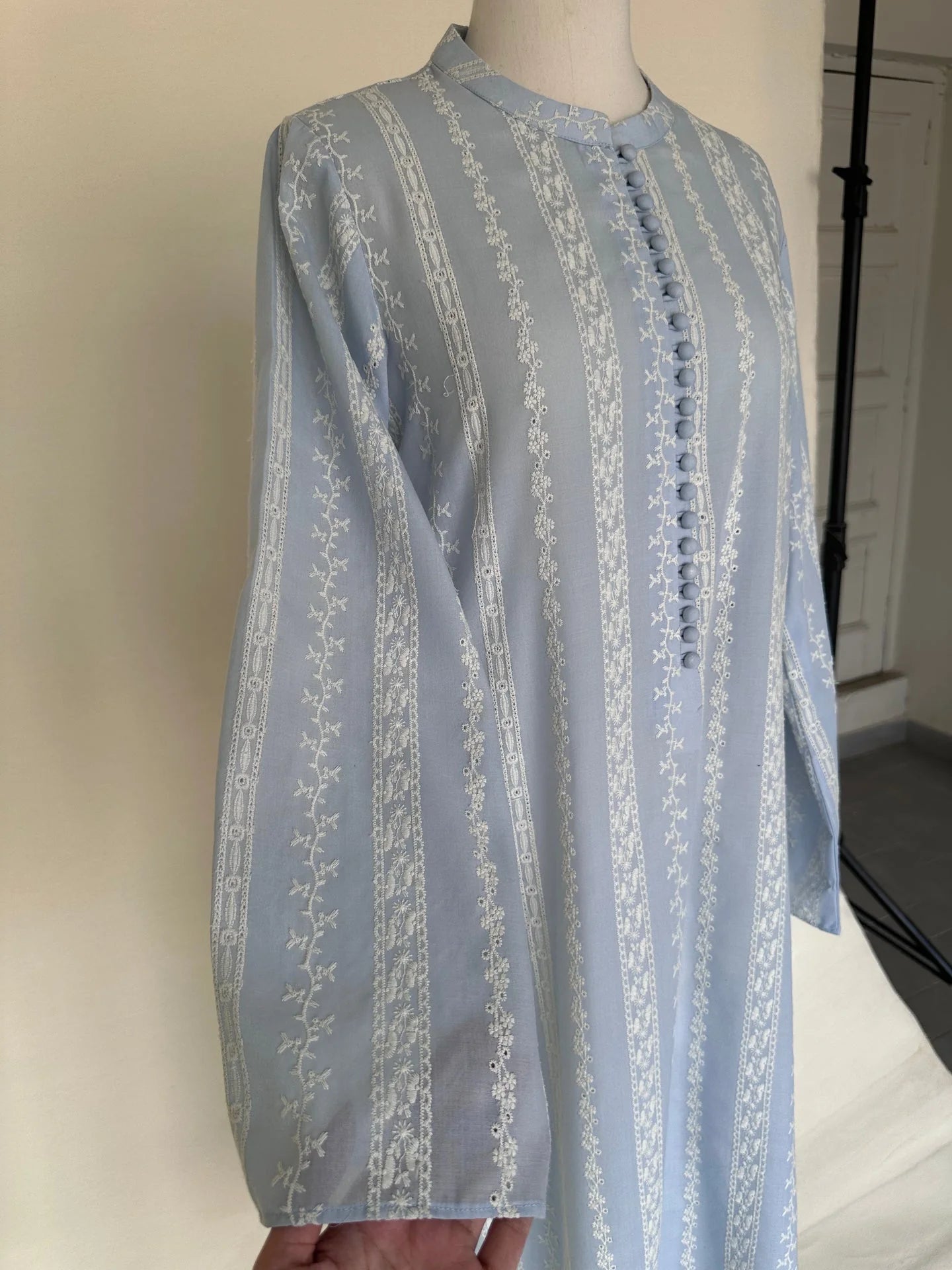 Sak Atelier Blue Chikankari Ellie Tunic