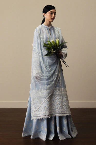 Zara Shahjahan Luxury Summer Lawn | Satori 2026 | Aoyomi-D1
