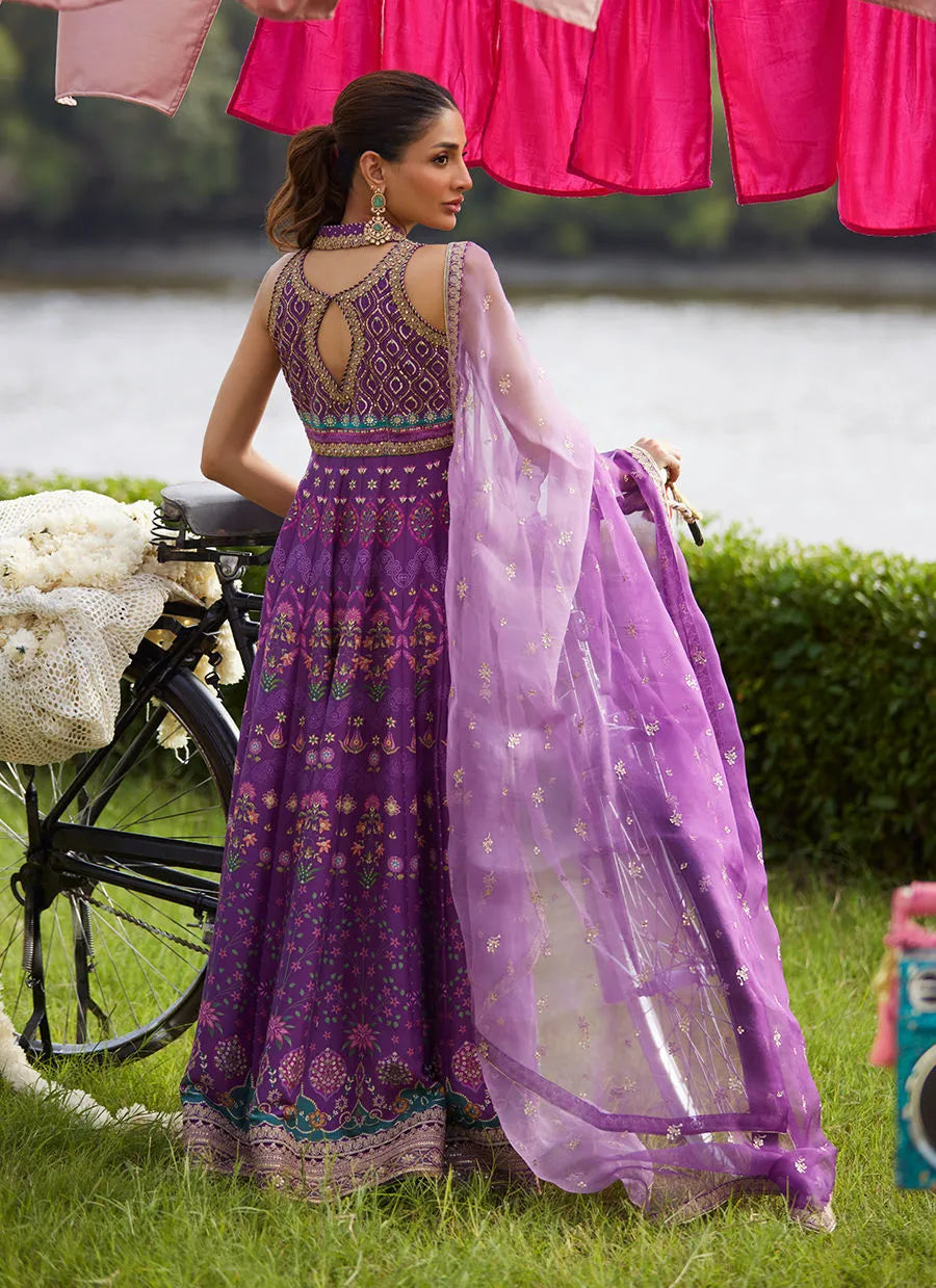 Farah Talib Aziz Mayna Festive Luxe Pret '25 - Aurora Aubergine Kalidaar And Dupatta