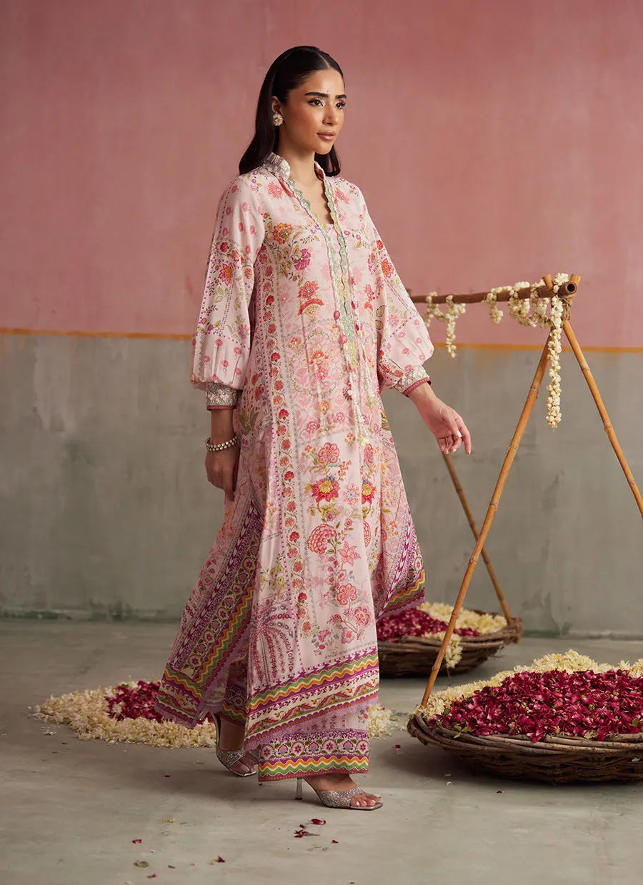 Farah Talib Aziz Mayna Festive Prints '25 - Nisa Blush Shirt (RTS)