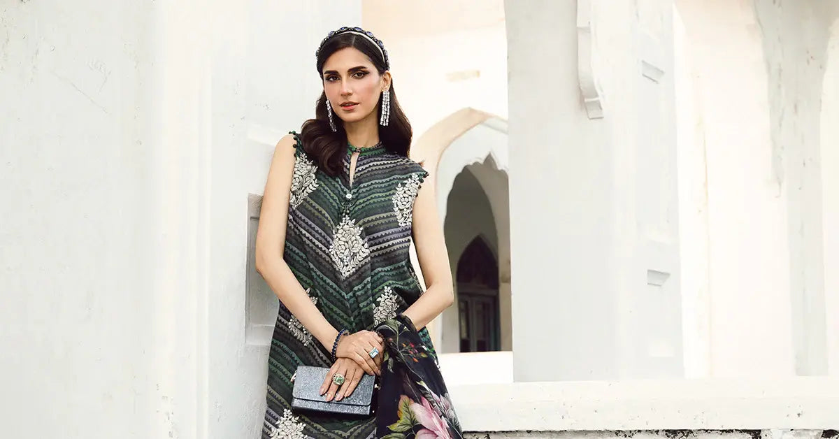 Maria.B M-Prints Unstitched '25 - Embroidered Cambric Suit | MPT-2705-A