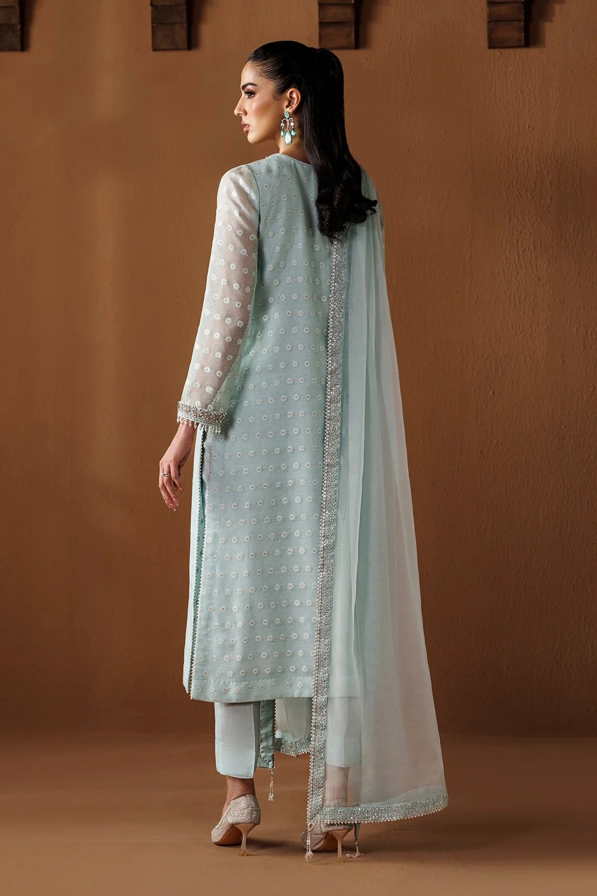 Baroque - Pret Formal | EMBROIDERED COTTON NET PR-1285