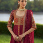 Farah Talib Aziz Mayna Festive Luxe Pret '25 - Anarq Crimson Kalidaar And Dupatta