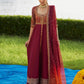 Farah Talib Aziz Mayna Festive Luxe Pret '25 - Anarq Crimson Kalidaar And Dupatta