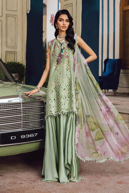 Maria.B M-Prints Unstitched '25 - Embroidered Cambric Suit | MPT-2706-A