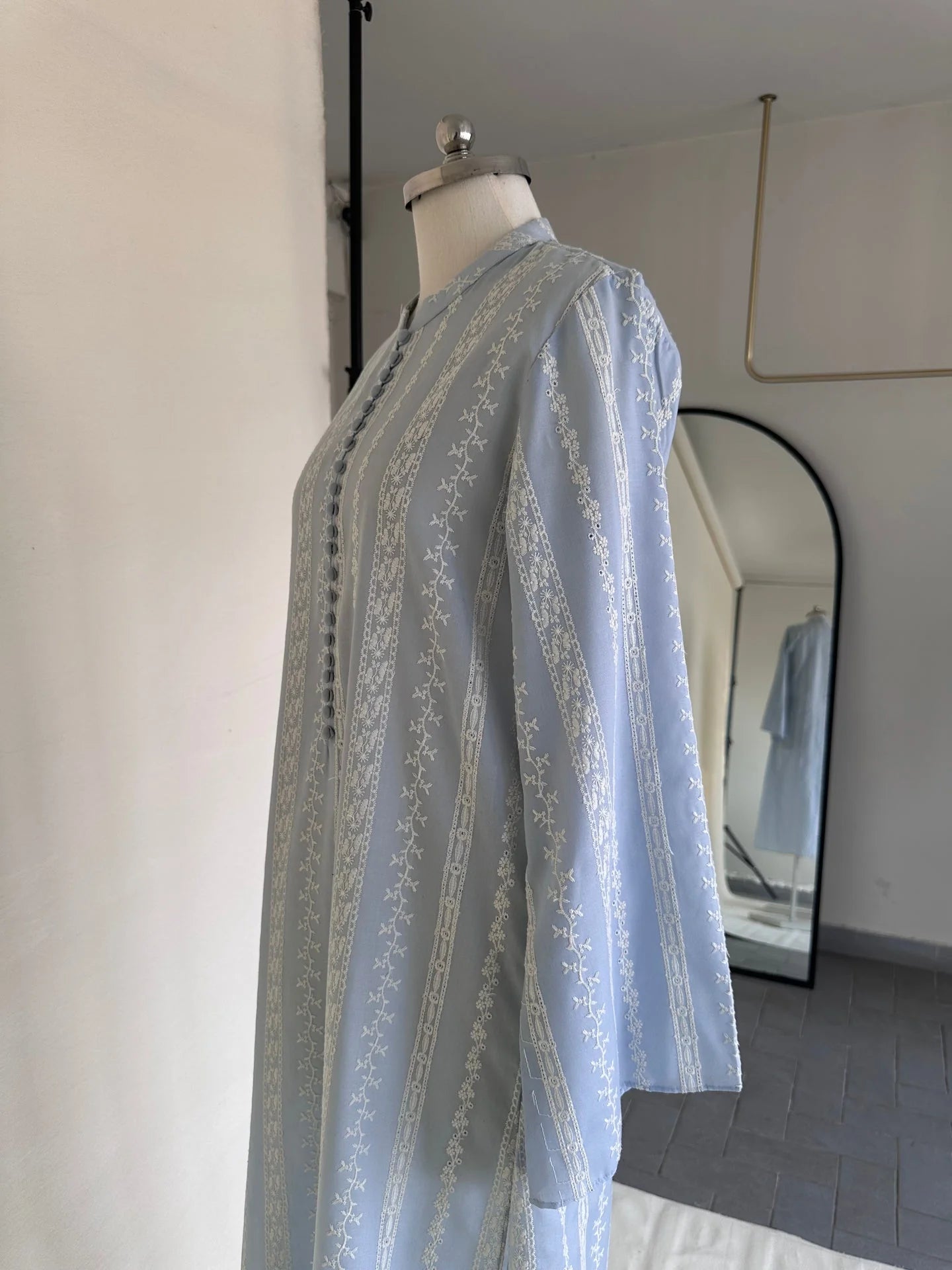 Sak Atelier Blue Chikankari Ellie Tunic