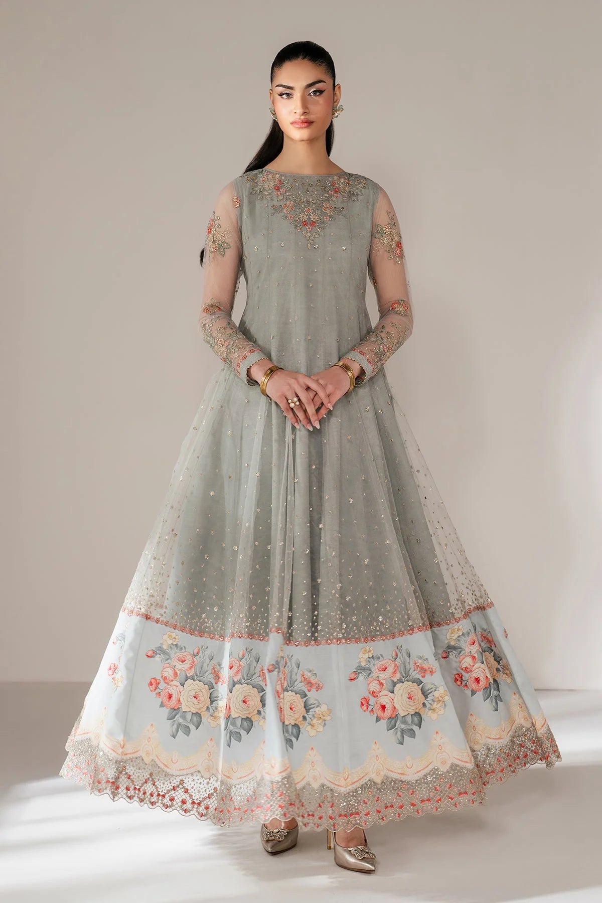 Baroque - Pret Formal | EMBROIDERED NET PR-1101
