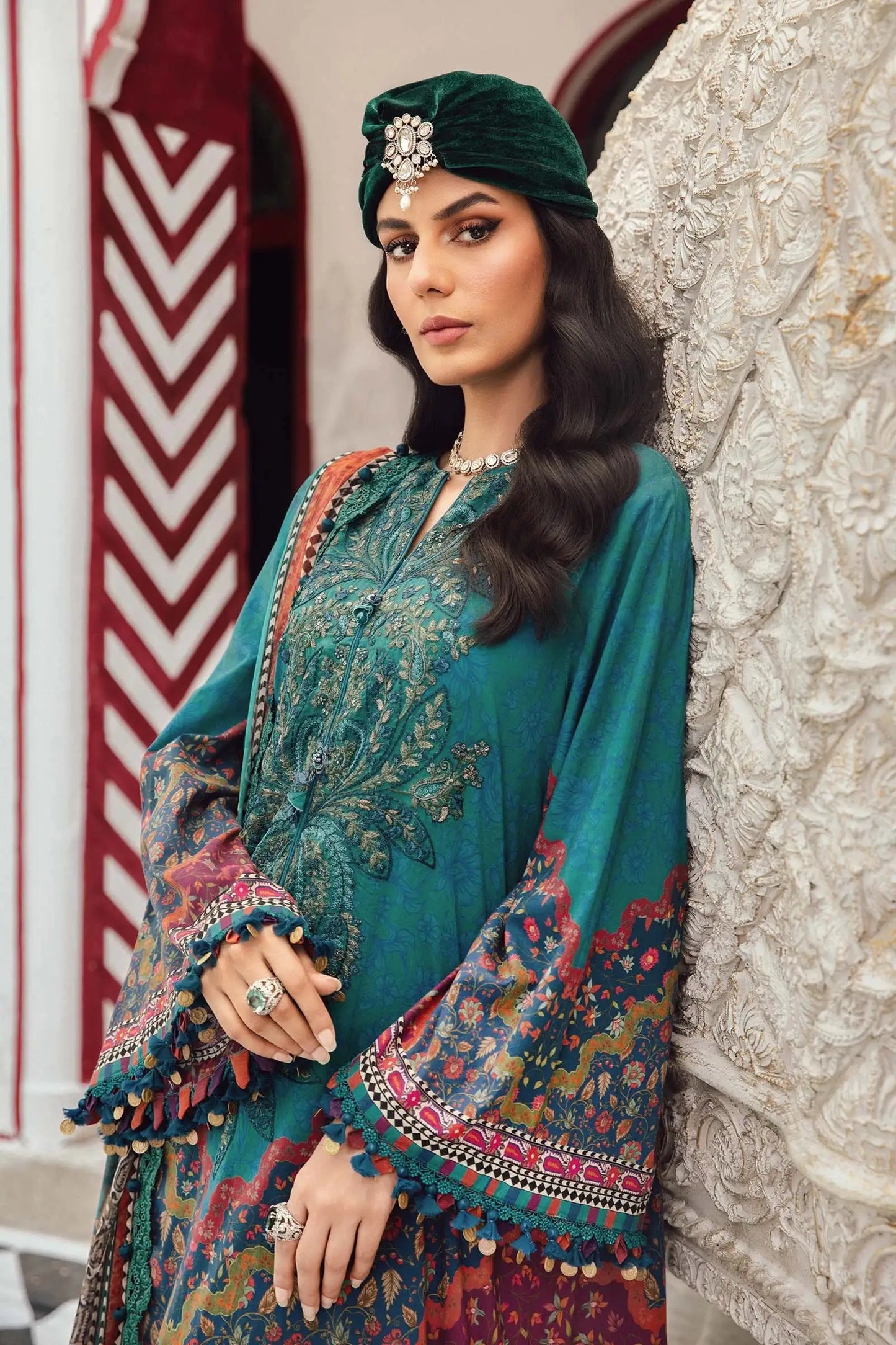 Maria.B M-Prints Unstitched '25 - Embroidered Cambric Suit | MPT-2710-B