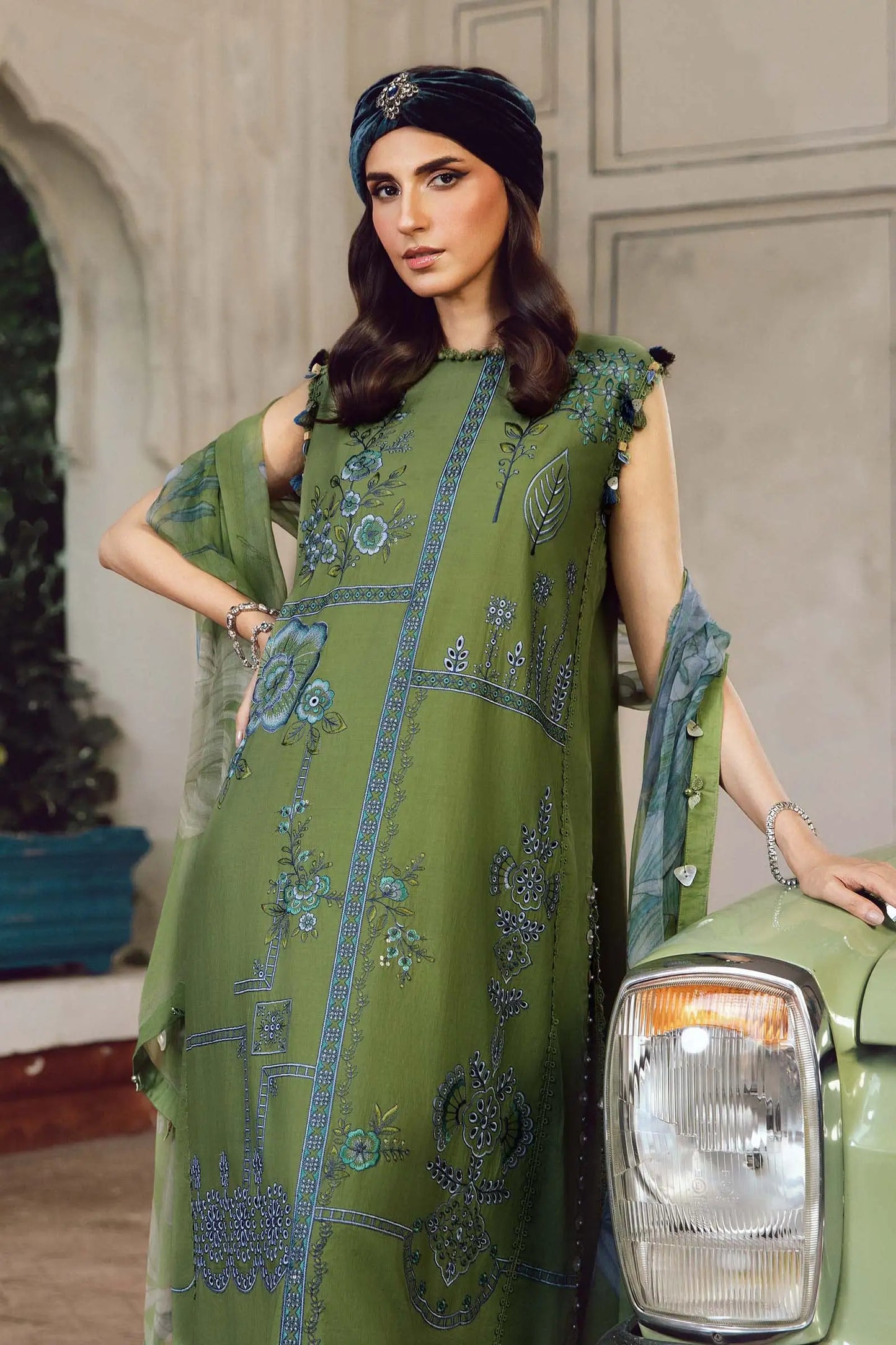 Maria.B M-Prints Unstitched '25 - Embroidered Cambric Suit | MPT-2701-A