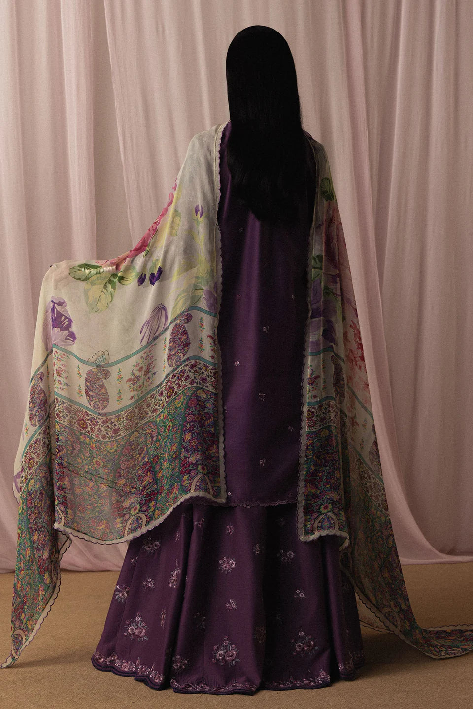 Zara Shahjahan Luxury Summer Lawn | Satori 2026 | Sumire-D2