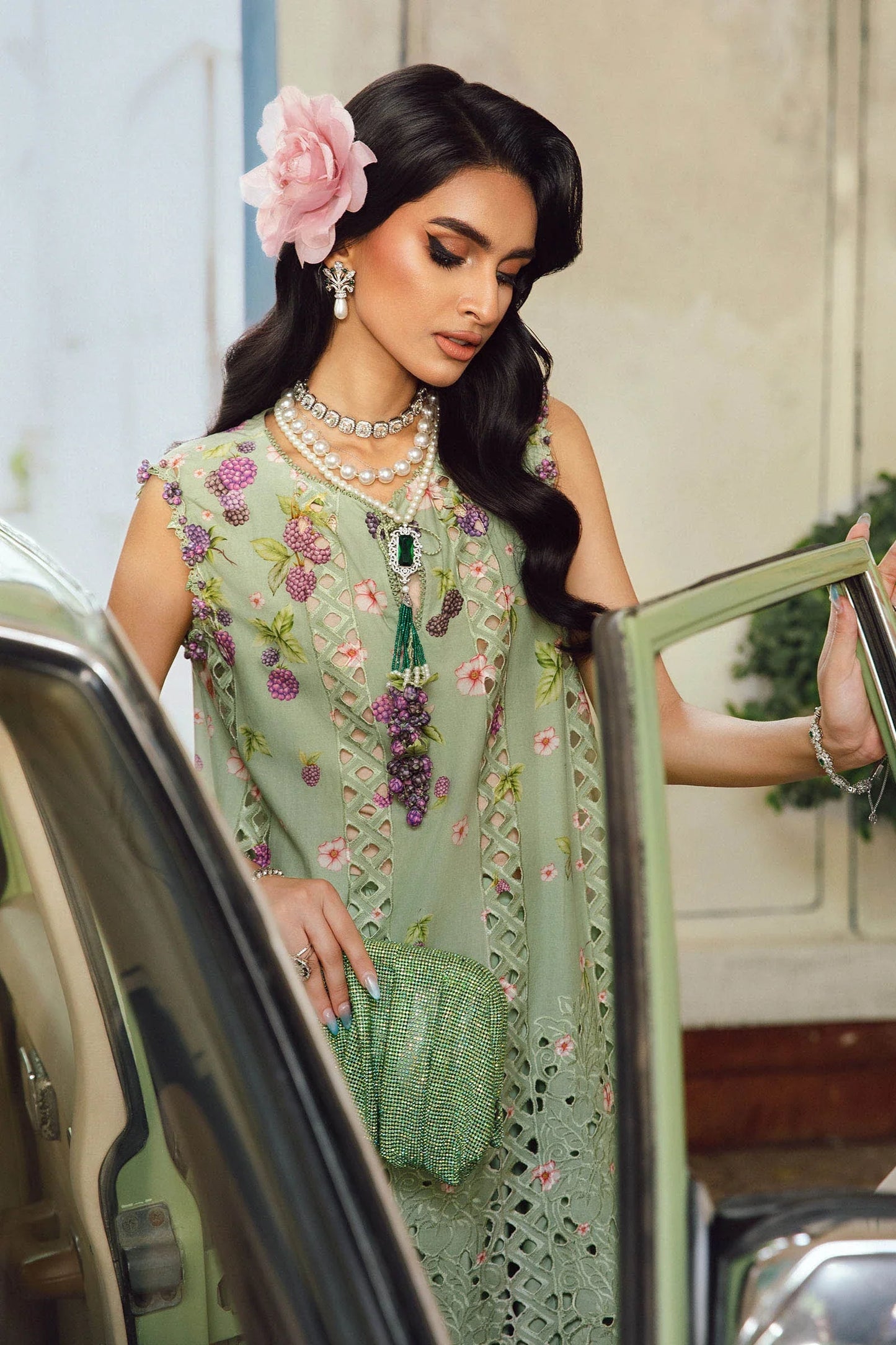 Maria.B M-Prints Unstitched '25 - Embroidered Cambric Suit | MPT-2706-A