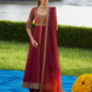 Farah Talib Aziz Mayna Festive Luxe Pret '25 - Anarq Crimson Kalidaar And Dupatta